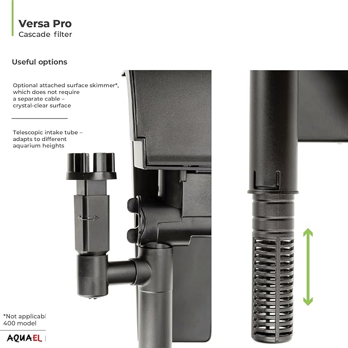 Aquael Versa Pro 60 Power Filter - Hang On Back Filter for Aquariums