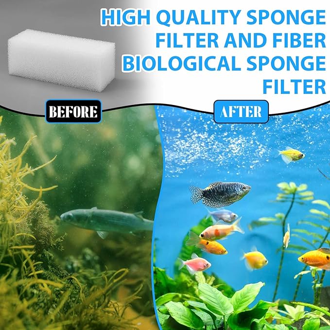 Threlaco 6 Pcs Replacement Foam Filters Compatible with Aqua-Clear 110/500 A623 Aquarium Filter Foam Insert Sponge Pads