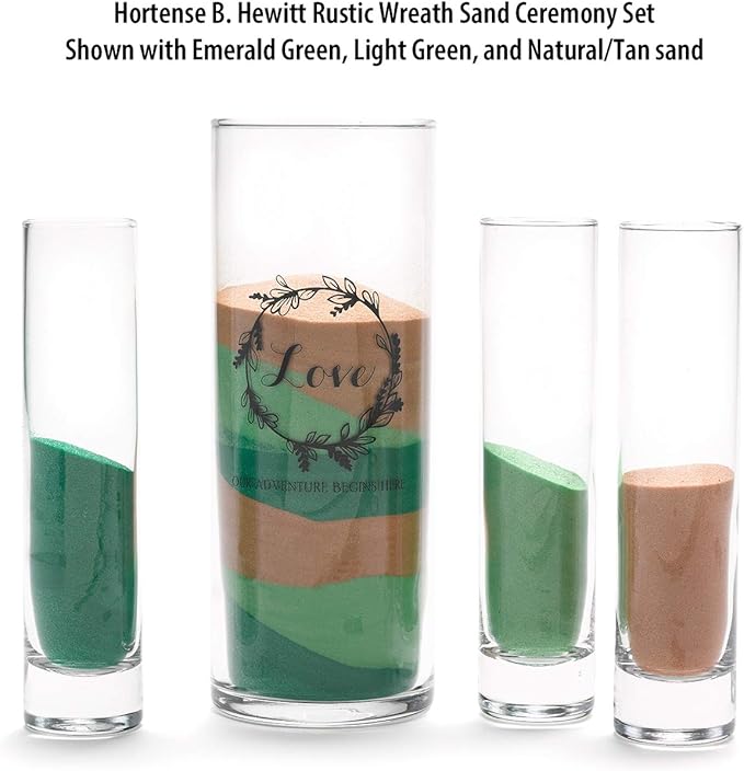 Hortense B. Hewitt Wedding Accessories 1-Pound Decorative Colored Sand, Emerald (Pack of 2)