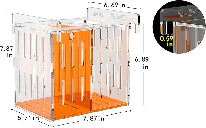 Acrylic Acclimation Box for Saltwater Fish and Reef Coral Quarantine Isolation Box for Aquarium Fish Hydroponic Plant External Breeding Box