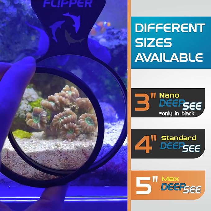 Flipper DeepSee Viewer Clear Orange Filter Attachment for Flipper DeepSee Viewer MAX 5" Magnetic Aquarium Glass Magnifier for Coral Color Correction, Reef Photography and Aquarium Videography