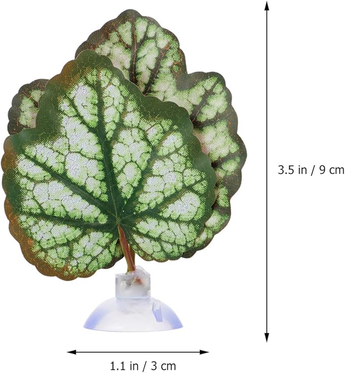 iplusmile Betta Fish Leaf Pad 2Pcs Aquarium Leaf Hammocks Pad Fish Tank Plants Accessories for Playing Hideout and Aquarium Decorations Simulating The Habitat Green