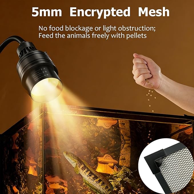 Terrarium Lid, Adjustable Magnetic Fish Tank Lid Net Cover, Aquarium Anti Jumping Mesh Hood Cover, Protect Reptiles from Escaping(50x30cm)