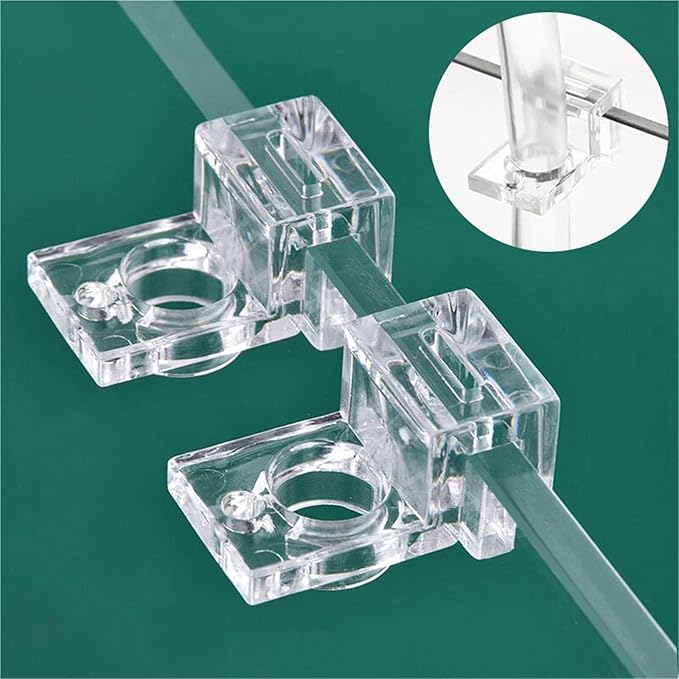 Aquarium lid Clips 16Pcs Fish Tank Acrylic Clip 4.5/5/5.5/6/8/10/12/15mm Aquarium Lid Cover Support Holder Bracket Clamp Stand Aquarium Supplies(4.5mm)