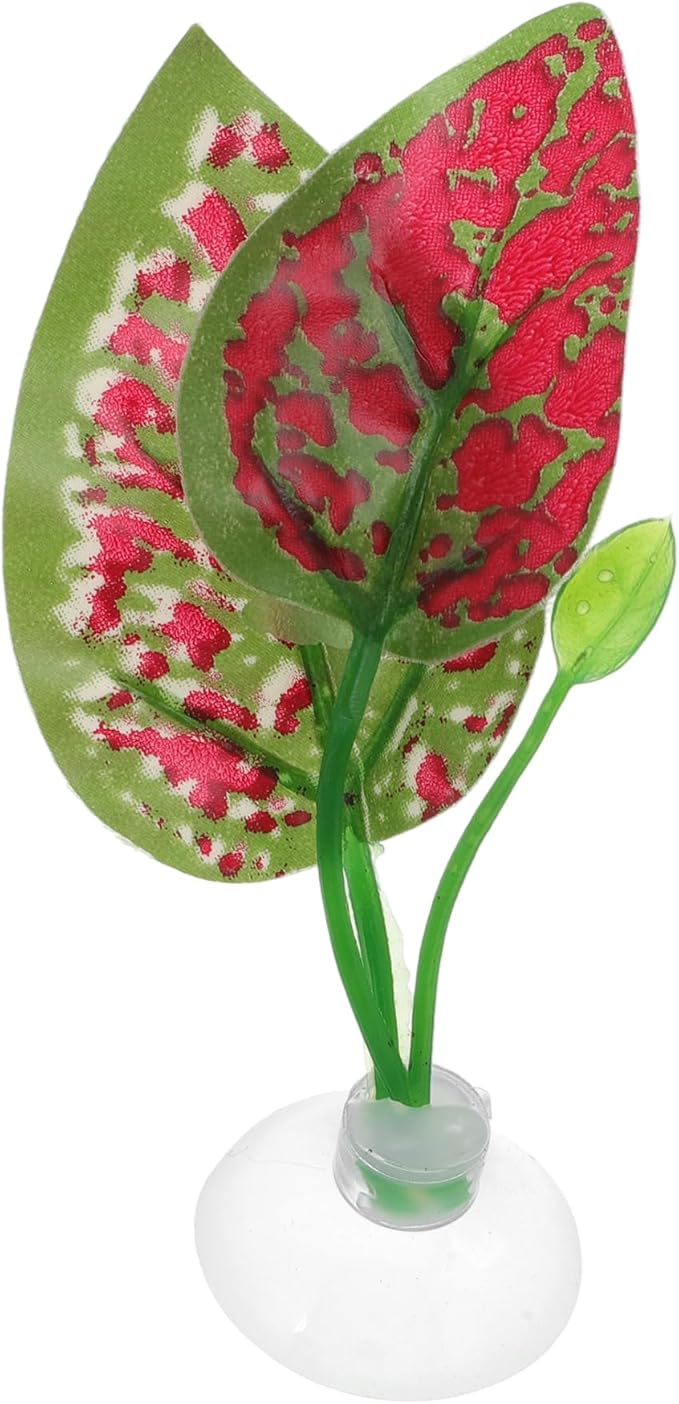 Betta Fish Leaf, Natural Habitat Simulation for Betta Spawnings Grounds, Betta Spawnings Leaves, Resting Bed, Large Small Leaves, Red Green
