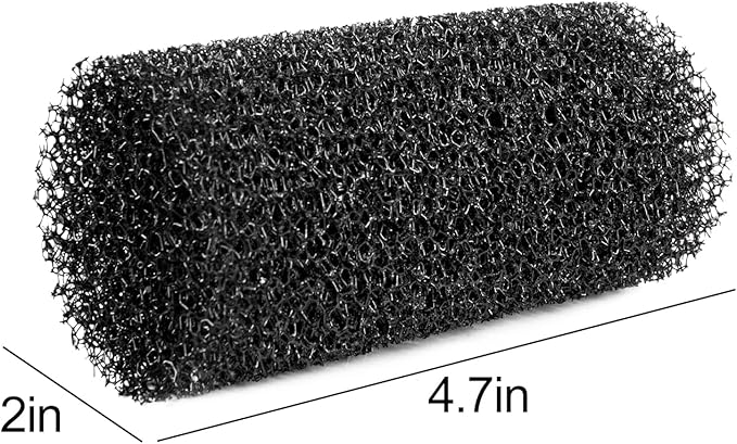 Yaubay 2PCS Internal Filter Sponge Foam, Aquarium Bio Sponge Rolls of Fish Tank Filter Accessories 4.5" x 2" (2Pcs Sponge)