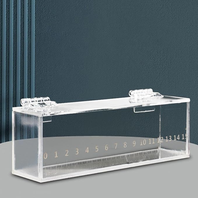 Fishing Fish Viewing Box Acrylic Clear Micro Landscape Fish Tank with Lid Holder Storage Box Photo Box Hatching Boxes with Scale