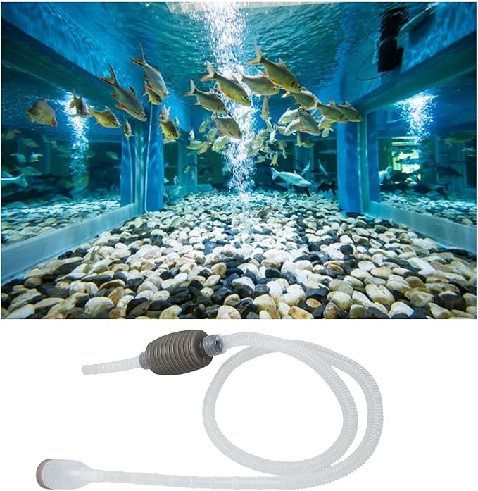 Fish Tank Siphon Safety Aquarium Gravel Syphon Filter Manual Water Changer for Cleaning Gravel and Sand