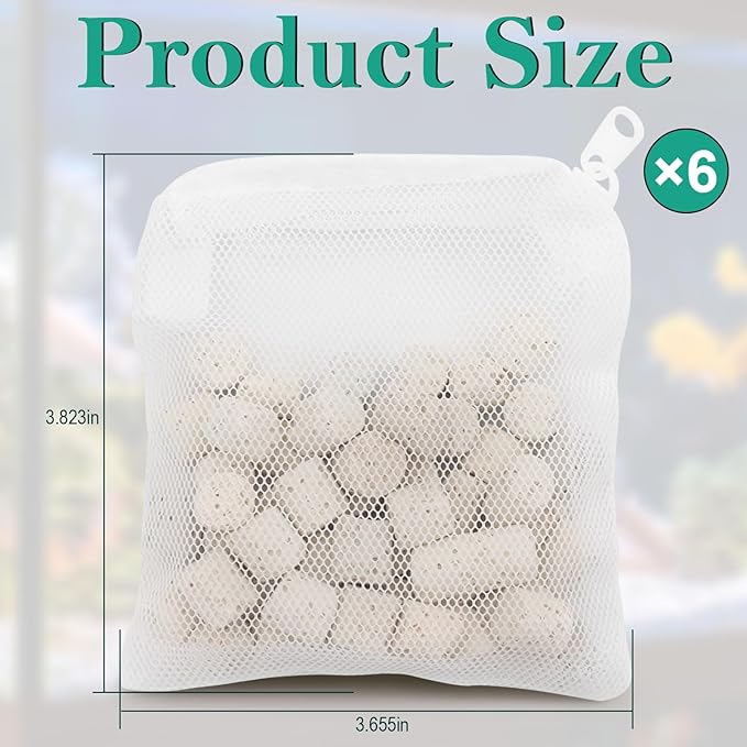 A1378 Aquarium Filter Media Replacement Pack Compatible with Fluval Spec,Evo,Bio-max,Flex,Aquariums Third Stage Biological Filtration System(6-Pack)