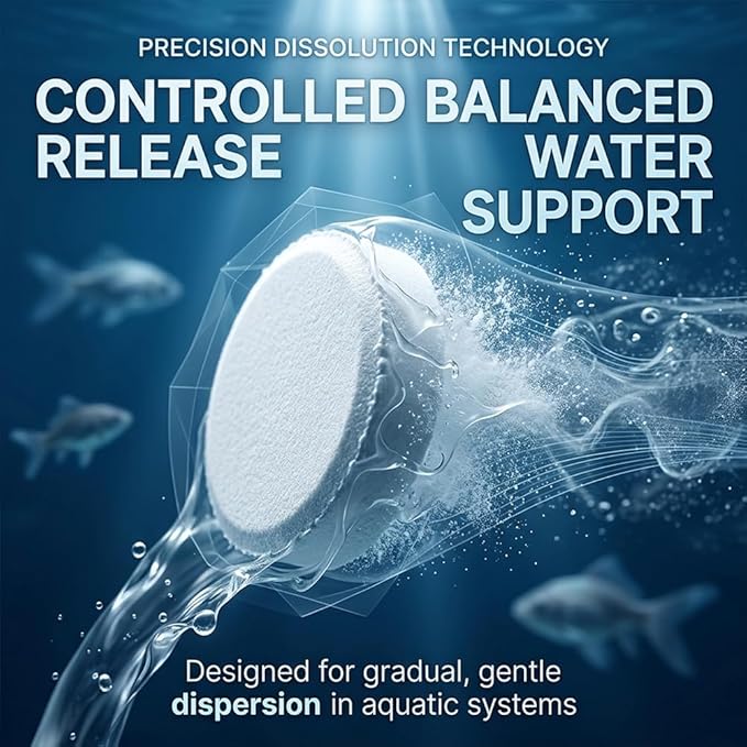 Water Purification Tablets for Fish Tank, Powerful Aquarium Water Purification Tablet, Efficient Clear Turbidity & Improve Water Quality, Remove All Kinds of Turbidity from Fish TankWater (5pcs)