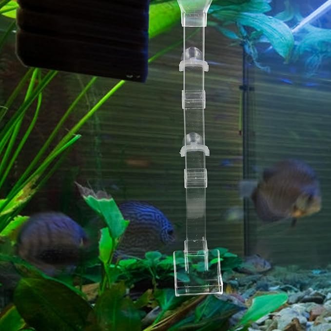 Levemolo Aquarium Feeder Tube Fish Food Dispenser for Betta Shrimp Tanks, Submersible Feeding Pipe with Connector, Aquarium Supplies for Automatic Fish Feeding