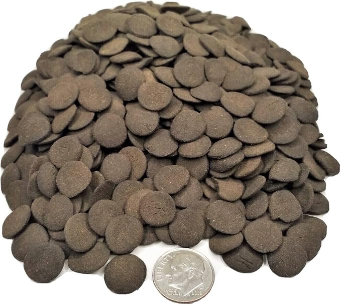 Aquatic Foods Ultra Multi-Worm 12mm - 1/2'' Sinking Wafers of 6-Types of Worms. Ideal for Bottom Fish, Plecos, Shrimp, Snails, Crayfish, All Herbivorous & Omnivorous Tropical Fish...1/4-lb