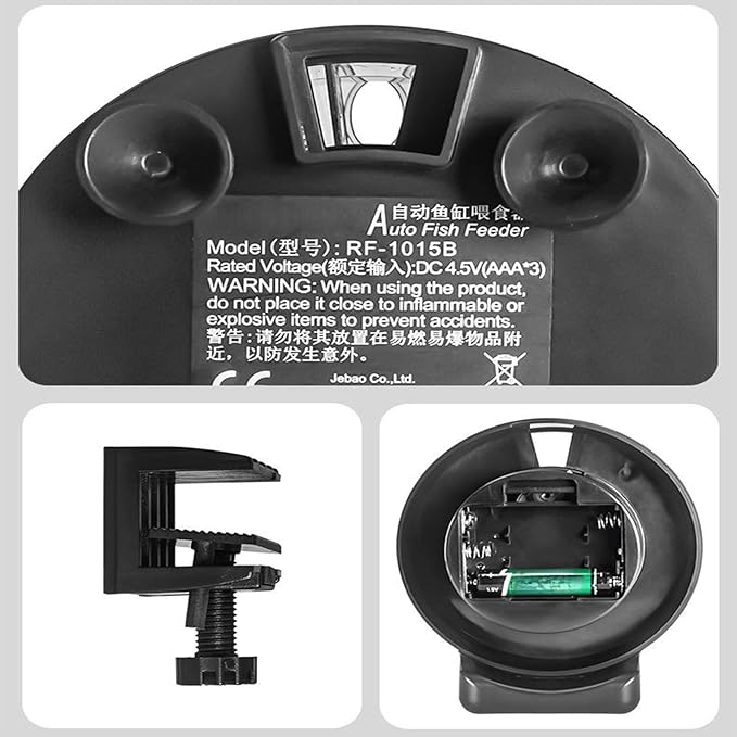 Automatic Fish Feeder for Aquariums with 15 Compartments Portion Control and Auto Programming for Fish F