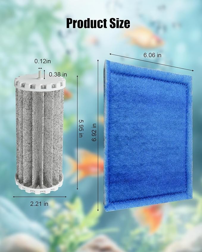 ULZOZN 2PCS Aquarium Fish Tank Filters with 4PCS Rite-Size C Cartridge Fit for Marineland Penguin 200 350 200B 350B, Biowheel Aquarium Filters Replace PRBW2350B