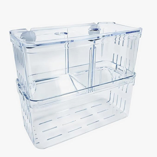 Mipukbay Medium Aquarium Isolation Breeding Box, Acrylic Transparent Aquarium Breeder Box for Fish Fry Hatching, Shrimp Breeding, Betta, Guppy, Killifish, Clownfish, Suitable for 5-40 Gallon Tanks