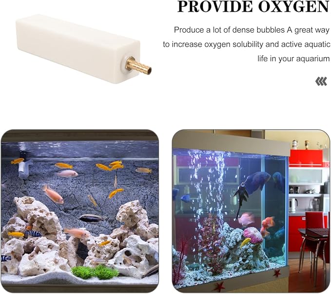 balacoo Aquarium Air Stone 5.90 Inch White Corundum Bubble Stone Oxygenated Bubble for Fish Tank Air Pump Accessories Enhance Aquarium Bubbles