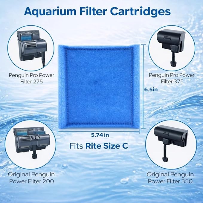 Hedday 24 Pack Aquarium Filter Cartridges for Aqua-Tech 30-60/20-40 Gallon Fish Tank Power Filter Replacement EZ-Change #3