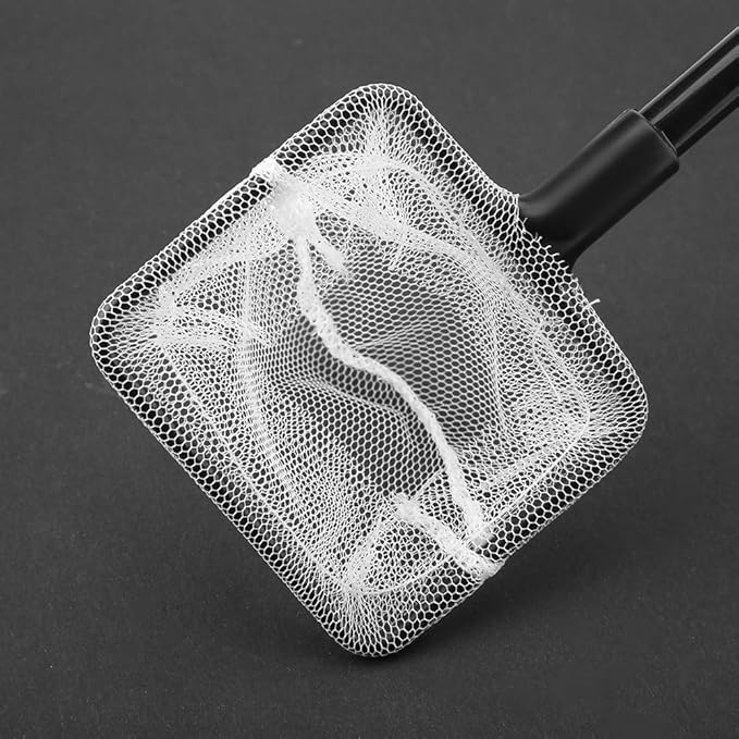 Cocoarm Fish Cleaning Tools 4 in 1 Aquarium Clean Set Aquarium Scraper Cleaner Brush Fish Net Gravel Rake Scraper Fork