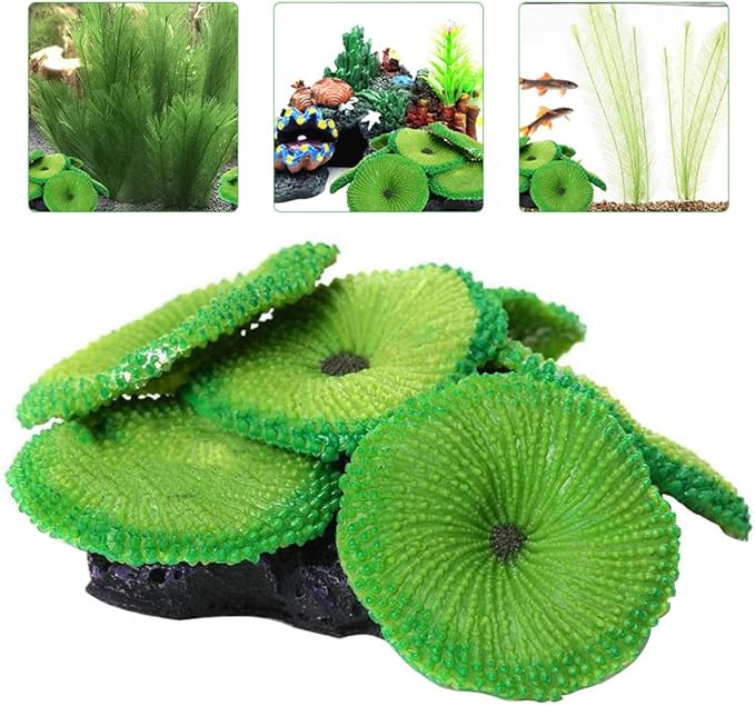 Fake Coral,Artificial Coral Fake Fish Tank Landscape Coral Aquarium Plants Ornament Decoration Green, Style 1