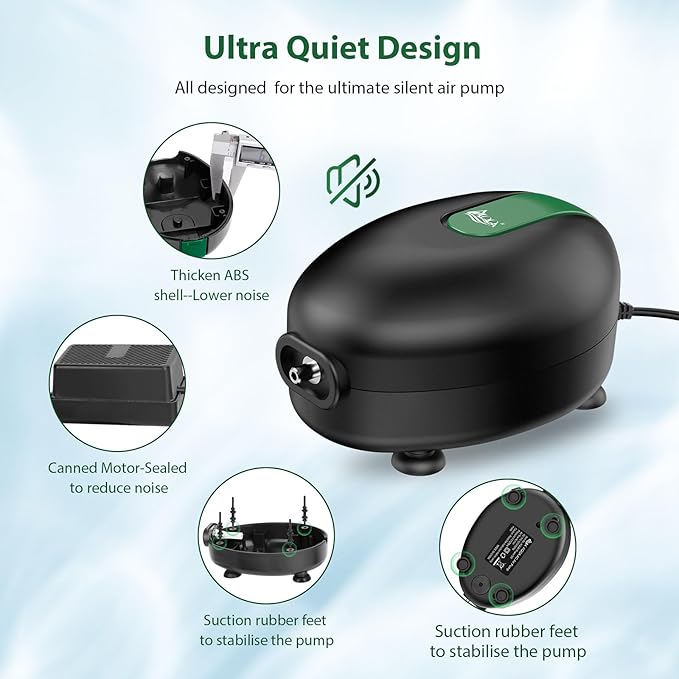 AQQA Aquarium Sponge Filter & Aquarium Air Pump