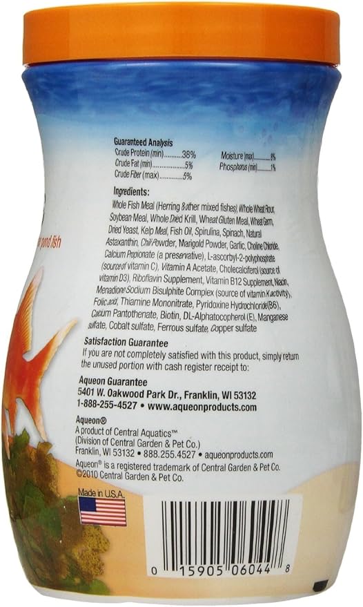 (3 Pack) Aqueon Goldfish Flakes, 7.12 Ounce each