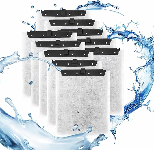 10 Pack Large Replacement Filters Cartridges Compatible with QuietFlow Power Filter Size 20,30,50,55/75 or LED PRO Power Filter Size 20,30,50,75