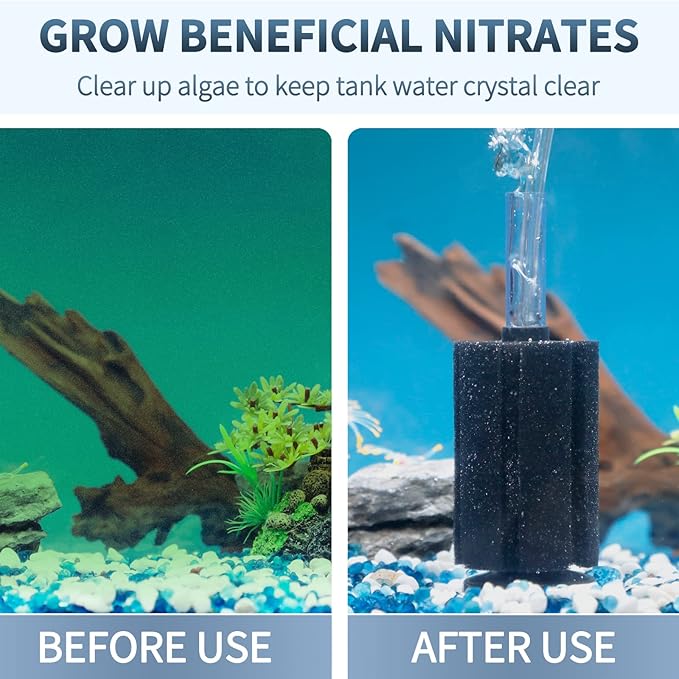 Pawfly Aquarium Bio Sponge Filter Quiet Betta Fry Shrimp and Small Fish Foam Filter for Fish Tanks up to 20 Gallons