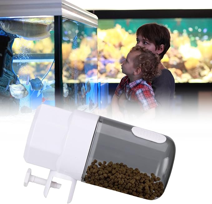 Automatic Fish Feeder for Aquarium, Auto Fish Feeder Dispenser with Programmable Schedule, Auto Food Dispenser with Timer, Aquarium Accessories