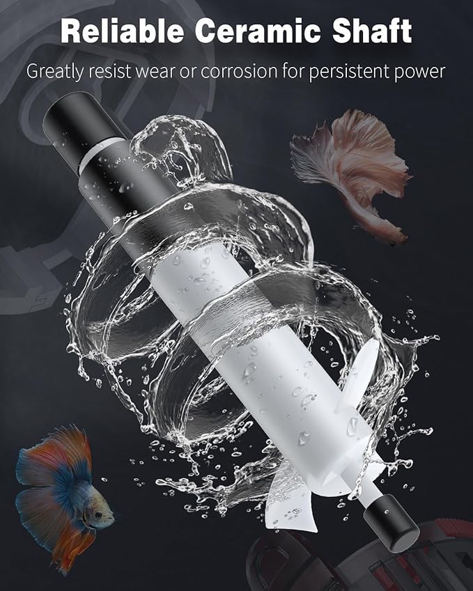 Pawfly Aquarium Wave Maker for Fish Tanks up to 150 Gallons 2000 GPH Adjustable Circulation Pump with Strong Suction Cup Base Submersible Power Head Water Pump for Freshwater and Marine Aquariums