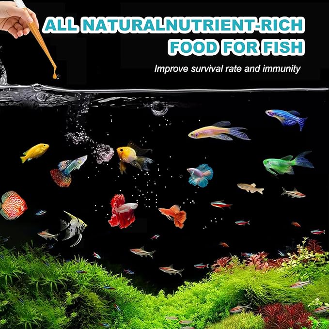Dylan's cabin Brine Shrimp Eggs Fish Food - 90% Hatch Rate for Aquatic Foods Baby Aquarium Fish Freshwater Saltwater Marine Tank Hatchery Fry 20G