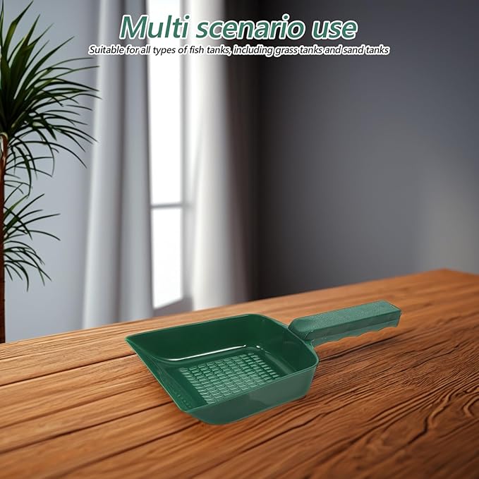 Kisangel Convenient Fish Tank Sand Shovel Tool for Gravel Cleaning Ergonomic Handle Plastic Design for Easy Maintenance of Aquariums and Sand Tanks