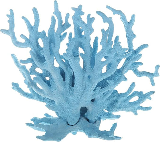 VOCOSTE Coral Reef Decor, Mini Faux Coral Decor for Aquarium Decorations, Blue, 6.3"x5.31"