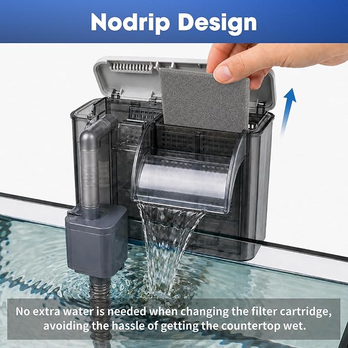 ENLOY Medium Aquarium EcoRenew Filter Cartridges Replacement for Universal Aquarium Filter 10-30 Gallon, Fish Tank Filter with Activated Carbon, Fits Freshwater and Saltwater Aquariums, 12 Pack
