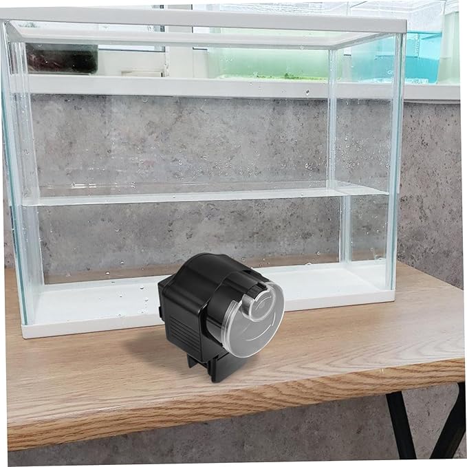 Hemobllo Automatic Fish Feeder for Aquarium Tank, Timer Controlled Feeding Tool, Small Tank Food Dispenser for Goldfish and Aquatic Pets