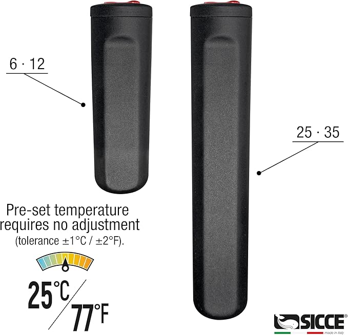 Sicce 6W Jolly Preset Small Submersible Aquarium Heater, Constant Temperature, Betta Fish Tank Heater Set to 77℉ for 1-2 Gallons Freshwater & Saltwater Tanks