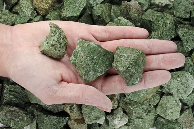 Fantasia Materials: 2 lbs Green Volcano Rough Stones from India