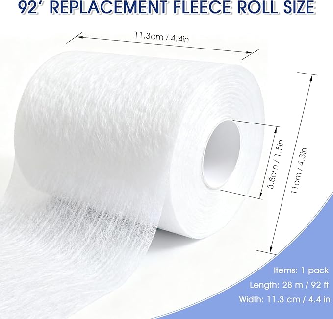 Replacement Fleece Roll for Red Sea 500 Series Filter Systems, 92ft Quick-Change Dense Filter Media, Crystal Clear Aquarium Filtration (1 Pack)