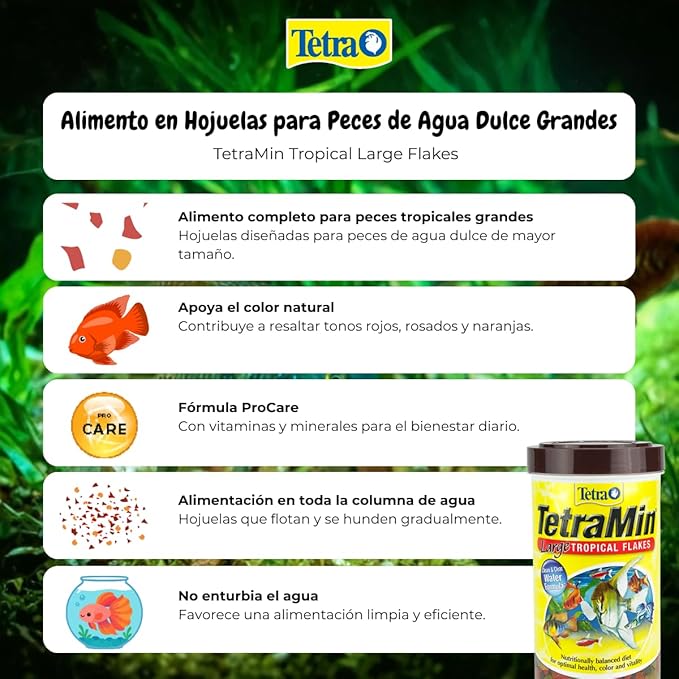 Tetra TetraMin XL Tropical Flakes 2.82 Ounces, Large Flakes, Nutritionally Balanced Fish Food, Tetra TetraMin Large Tropical Fish Flake Food, 2.82 oz