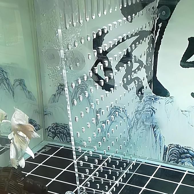 Ipetboom 1pc Fish Tank Acrylic Divider Board with Suction Cup - Mixed Breeding to Keep Different Fish Separated