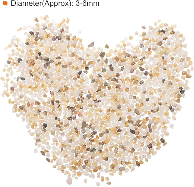 MECCANIXITY 250g/0.55lb 3-6mm Decorative Gravel Stones, Coarse Sand Stone DIY Decor for Vase Filler Beads Crafts Fish Tank Aquarium Garden Decoration Potted Plants, Taupe