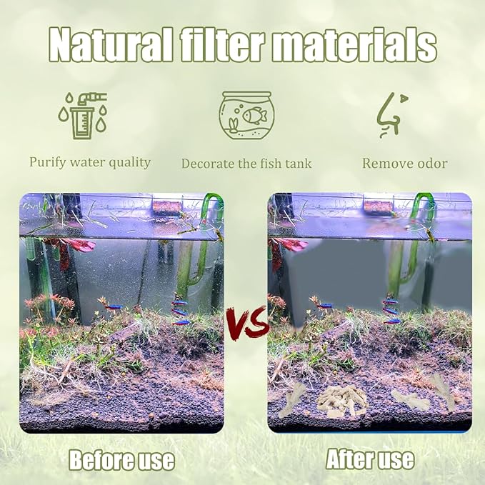 Fish Tank Filter Crushed Coral for Freshwater Aquarium, Material Pond Filter Media to stabilize Raise ph in Freshwater Fish Tank Filter Medi Reusable Crushed corrals (500g/1.1lb)