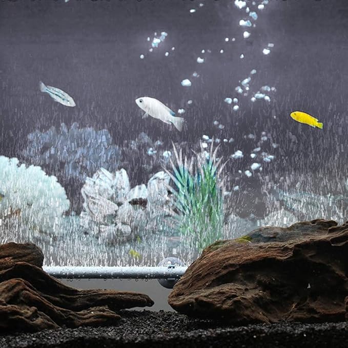 Air Stone Bar, Aquarium Bubble Aeration Tube Wall Fish Aquarium Bubble Bar Tube Bubble Suction Cups Installation Diffuser Bar for Fish Aquarium Hydroponics Pump