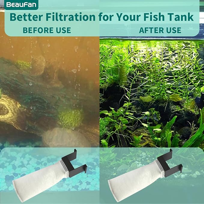 Set of 6 200 Micron Filter Bag Fit for Innovative Marine Fusion Pro 2 AIO 10/14/20/25/40L and Fusion AIO 15/20/25 Desktop Aquarium