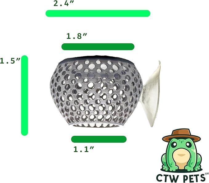 CTWPets Natural Betta Bulb Hide | Betta Rest Fish Tank Ornament | Aquarium Cave with Suction Cup for Small Fish Tank, Betta Habitat, Shrimp Hideout, Aquatic Decor (Silver)