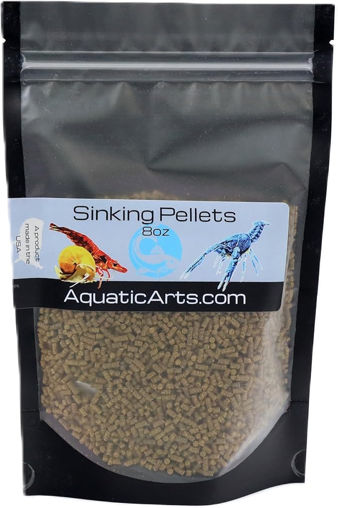 Aquatic Arts Sinking Pellets (.5 lb Spirulina Tabs) Freshwater Fish Food (Cichlid Tetra) | Shrimp Pellets | Aquarium Snail Food (Nerite Trapdoor Ramshorn) | Crayfish Food | Hermit Crab Food and More