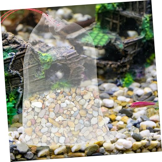 100pcs Sand Washer Filter Bag Pe Mesh Pouch for Fish Tanks Sand Washing Machine Drain Filter Easy Use Drawstring Design
