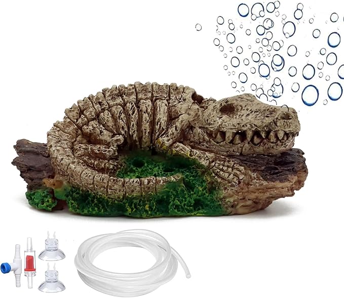 ALEGI Aquarium Air Bubbler Decorations,Air Bubbler Decor Ornament for Fish Tank (Dinosaur)