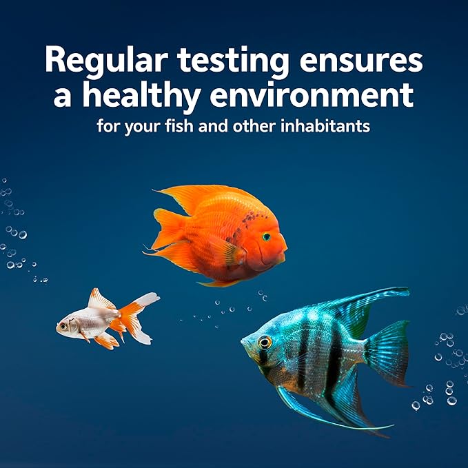 Aqueon 7-in-1 Aquarium Test Strips, Fast Results for pH, Total Alkalinity, Hardness, Nitrate, Nitrite, Free Chlorine and Iron Levels, for Freshwater and Saltwater, 50 Count