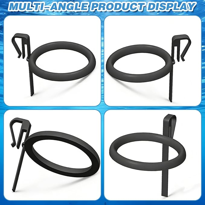 Clip On Fish Feeding Ring for Fish Tank, Non-Shedding Food Holder, Fits 3-15mm Glass, Keeps Floating FishFood in Place, Great for Betta and Rimless Tanks