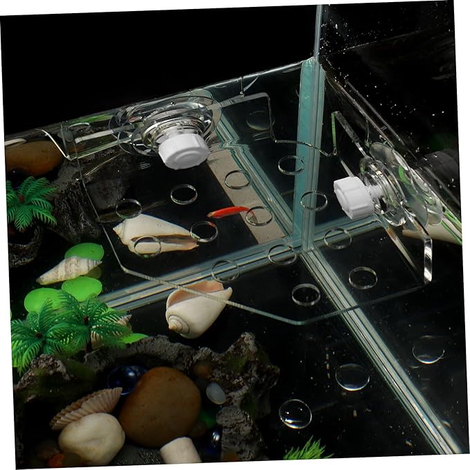 POPETPOP Coral Rack- Transparent Fish Tank Coral Holder with Suction Cup Acrylic Coral Bracket Base for Aquarium Fish Tank- 13 Plug Holes